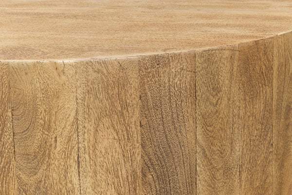 Sarreid Brutus Barnwood Table - Rustic Wheat Finish, Stylish Acacia Wood, & Functional 2 Drawer Design Tan  53369