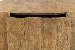 Sarreid Brutus Barnwood Table - Rustic Wheat Finish, Stylish Acacia Wood, & Functional 2 Drawer Design Tan  53369