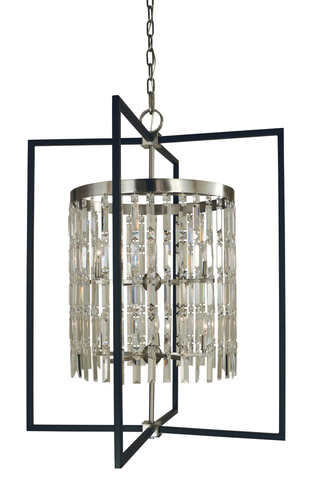Framburg 10-light Elegant Foyer Chandelier - Stylish Brushed Nickel Finish With Modern Design For Any Space Brushed Brass With Matte Black Metal 5338 Br/Mblack