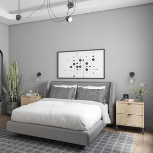 Homeroots 24" Oak Two Drawer Faux Wood Nightstand   533813