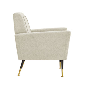 Homeroots 32" Beige And Gold Linen Arm Chair Beige,Linen  533826