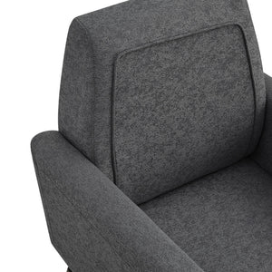 Homeroots 32" Dark Gray And Gold Linen Arm Chair Dark Grey,Linen  533827