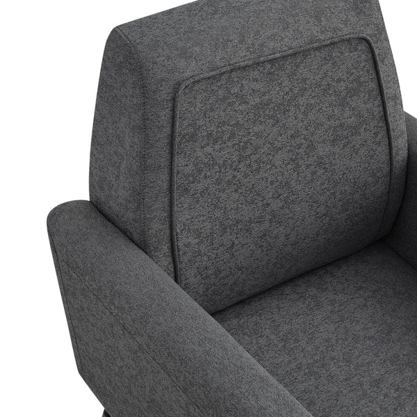 Homeroots 32" Dark Gray And Gold Linen Arm Chair Dark Grey,Linen  533827