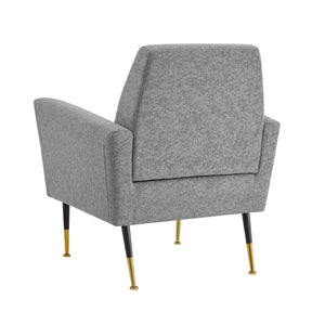 Homeroots 32" Light Gray And Gold Linen Arm Chair Light Grey,Linen  533828