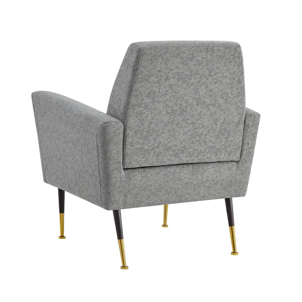 Homeroots 32" Light Gray And Gold Linen Arm Chair Light Grey,Linen  533828