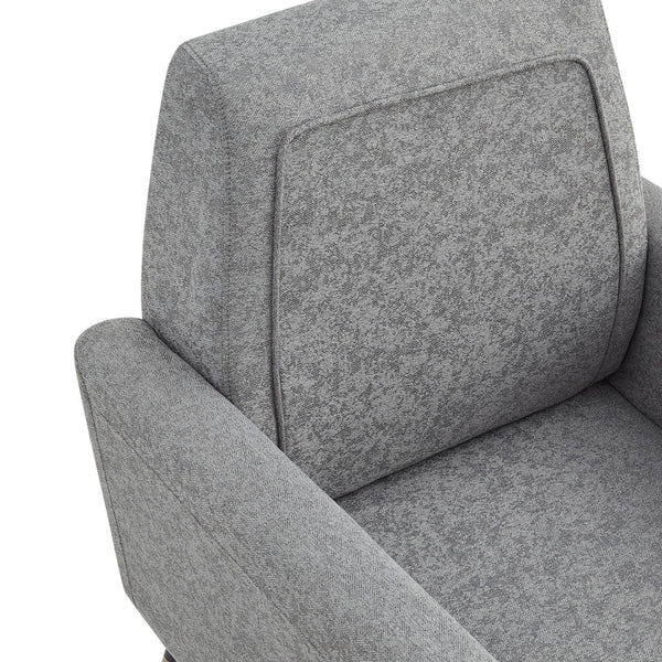 Homeroots 32" Light Gray And Gold Linen Arm Chair Light Grey,Linen  533828