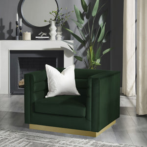 Homeroots 34" Hunter Green Velvet Tufted Club Chair - Stylish Comfort With Durable Design For Any Space Hunter Green  533859