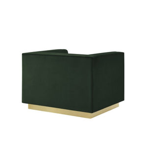 Homeroots 34" Hunter Green Velvet Tufted Club Chair - Stylish Comfort With Durable Design For Any Space Hunter Green  533859