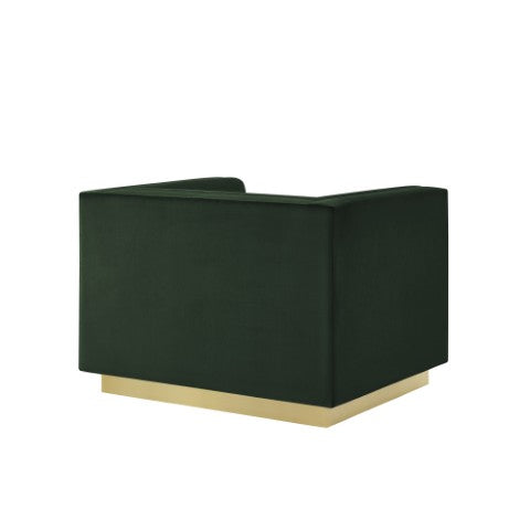 Homeroots 34" Hunter Green Velvet Tufted Club Chair - Stylish Comfort With Durable Design For Any Space Hunter Green  533859