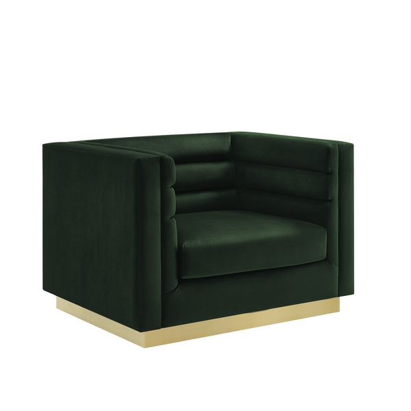 Homeroots 34" Hunter Green Velvet Tufted Club Chair - Stylish Comfort With Durable Design For Any Space Hunter Green  533859