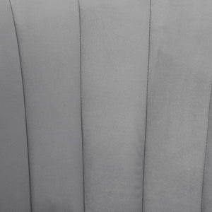 Homeroots 27" Gray And Gold Velvet Tufted Wingback Chair Grey,Gold  533885