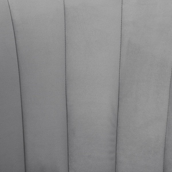 Homeroots 27" Gray And Gold Velvet Tufted Wingback Chair Grey,Gold  533885