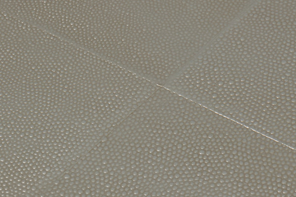 Sarreid Gabriella Console In Storm Grey - Elegant 3-drawer Design With Embossed Shagreen Leather Finish Grey  53393