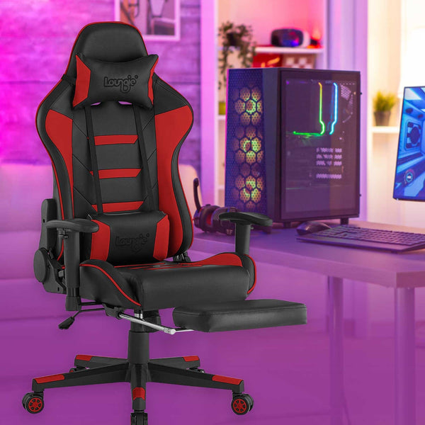 Homeroots 28" Red And Black Faux Leather Swivel Arm Chair Red  533950