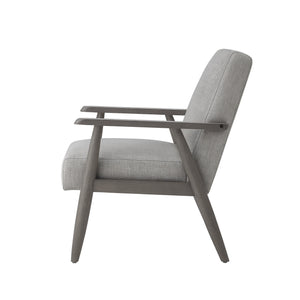 Homeroots 30" Gray Linen Arm Chair Grey,Grey  533962
