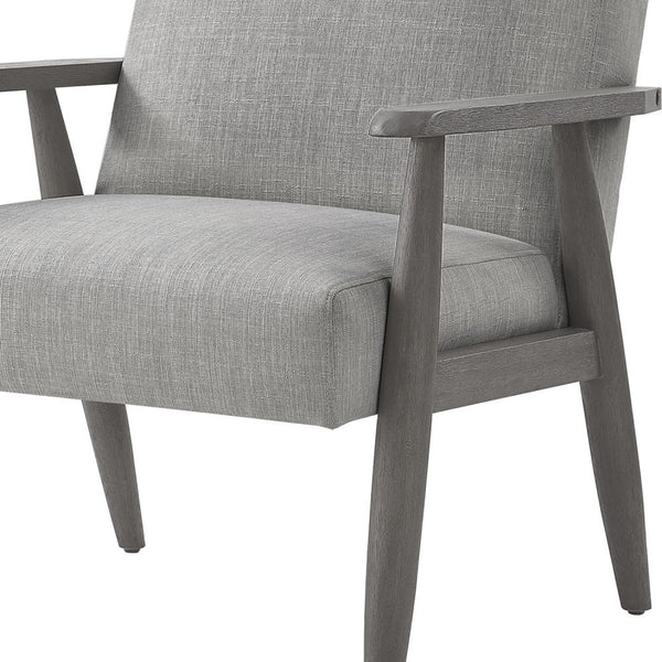 Homeroots 30" Gray Linen Arm Chair Grey,Grey  533962