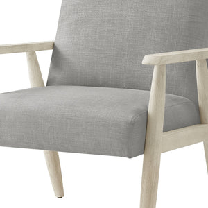 Homeroots 30" Gray And Cream Linen Arm Chair Grey,Cream  533963