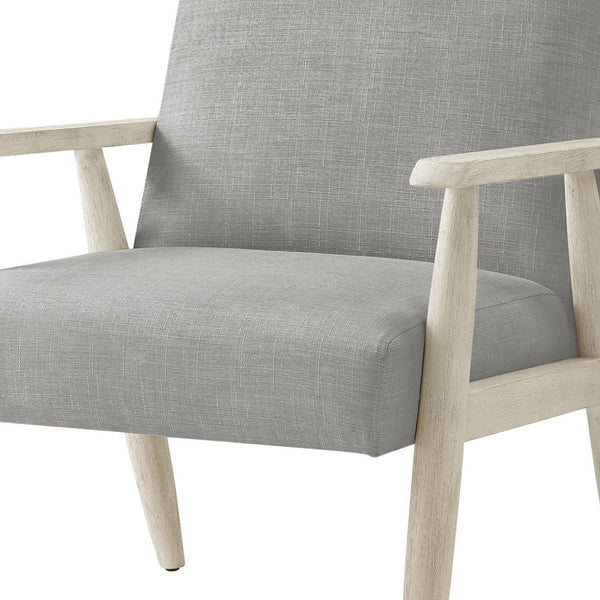 Homeroots 30" Gray And Cream Linen Arm Chair Grey,Cream  533963