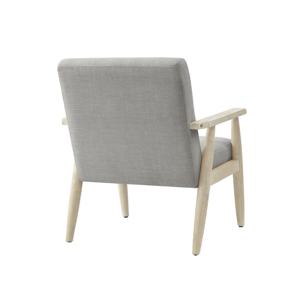 Homeroots 30" Gray And Cream Linen Arm Chair Grey,Cream  533963