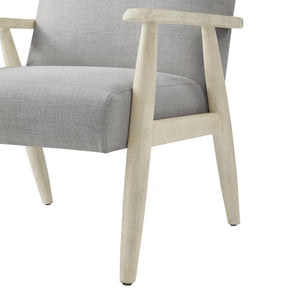 Homeroots 30" Gray And Cream Linen Arm Chair Grey,Cream  533963