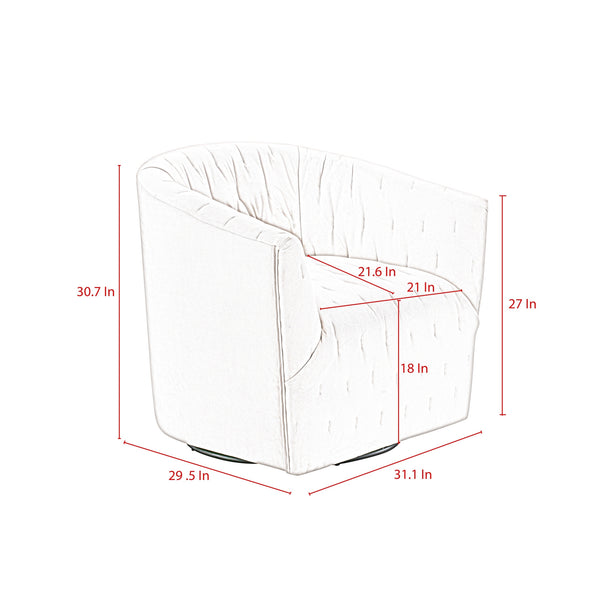 Homeroots 31" Lilac And Black Velvet Tufted Swivel Barrel Chair Lilac  533977