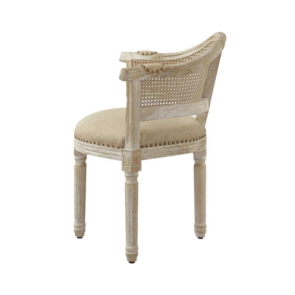 Homeroots 24" Beige Linen Arm Chair Beige  533997
