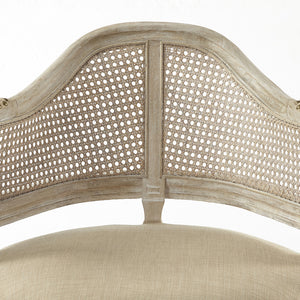 Homeroots 24" Beige Linen Arm Chair Beige  533997