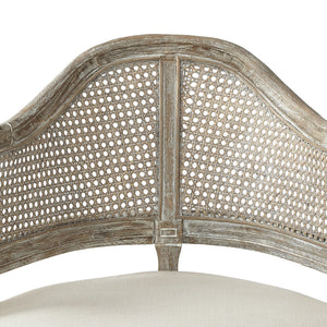 Homeroots 24" Cream And Beige Linen Arm Chair Cream White  533998