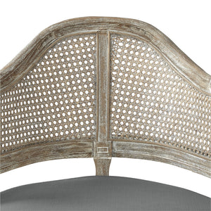 Homeroots 24" Gray And Beige Linen Arm Chair Grey  533999