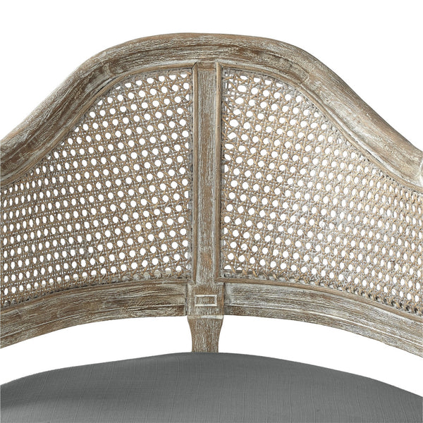 Homeroots 24" Gray And Beige Linen Arm Chair Grey  533999