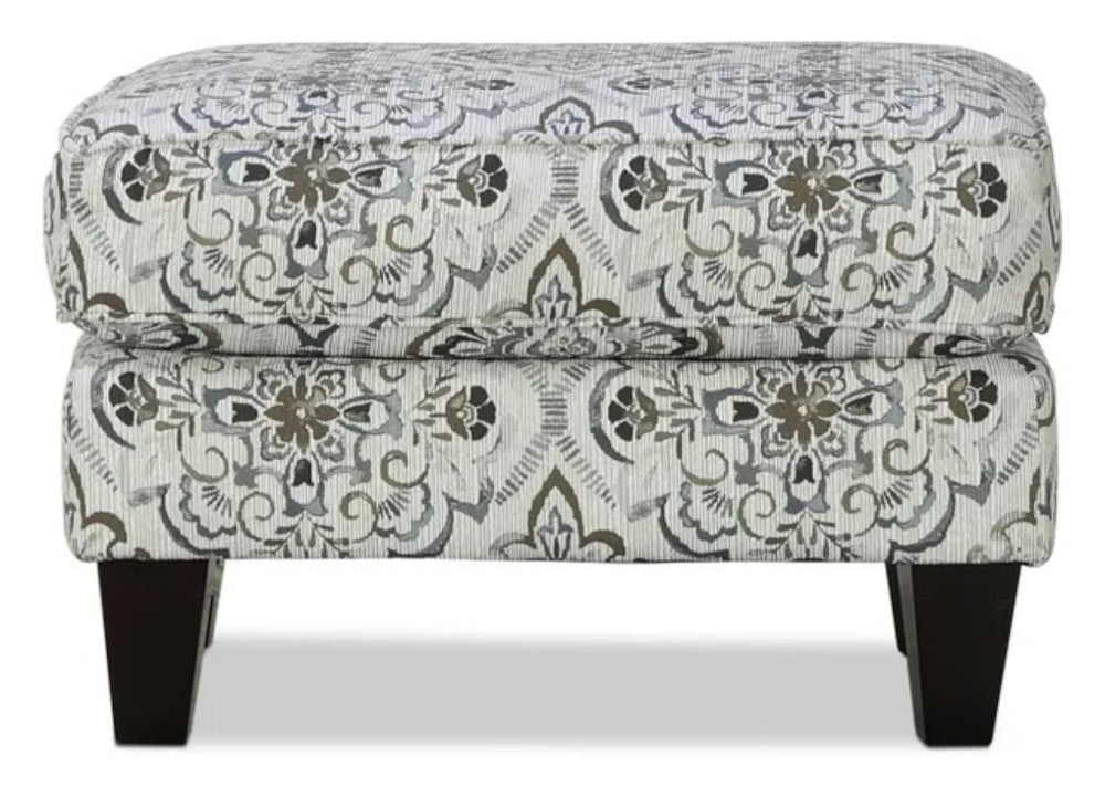 Fusion Bates Glenville Cascade Ottoman In Multi - Stylish Tapestry, Durable Fabric & Chic Coffee Legs Multi S,100% Polyester 533 Glenville Cascade Ottoman