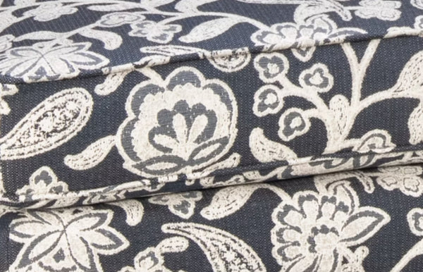 Fusion Awesome Farmhouse Indigo Accent Chair With Reversible Cushion And Stain-resistant Fabric For Durability Indigo,White Ws,100% Polypropylene 532 Sophie Indigo Accent Chair