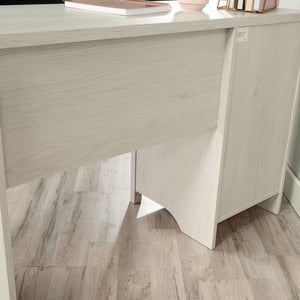 English Elm Desk, Modern White Finish With Spacious Top And Hidden Storage For Home Office And Gaming Use B356P402784