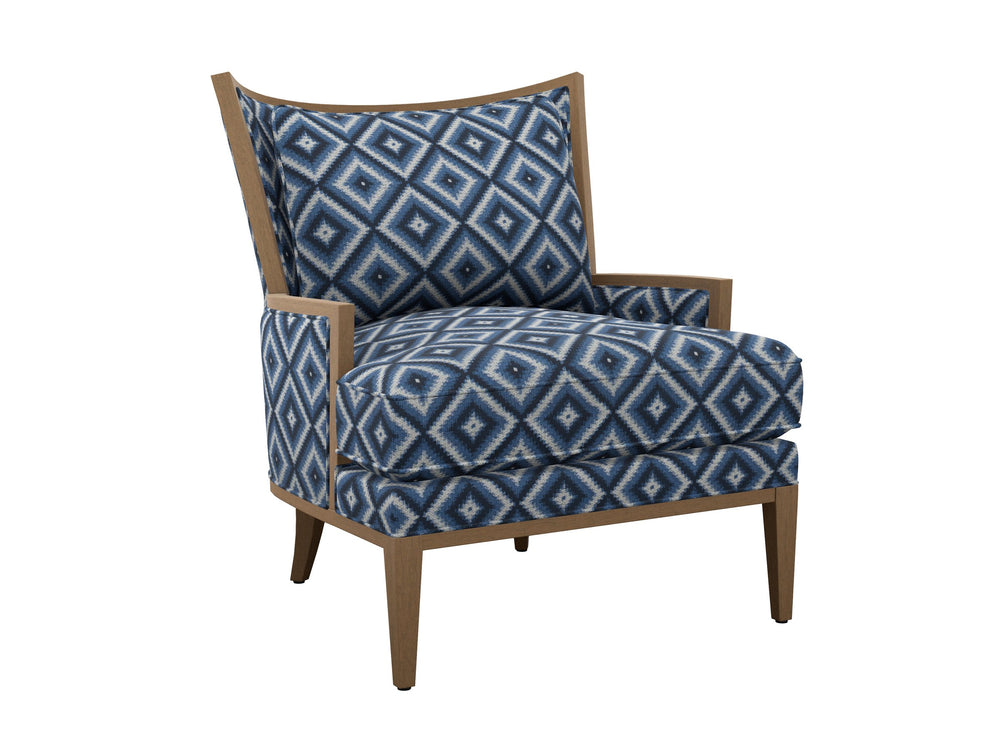 Lexington Atwood Upholstered Accent Chair with Ultra Down Cushions for Refined Elegant Living Spaces Blue/Aqua 5340-11-70