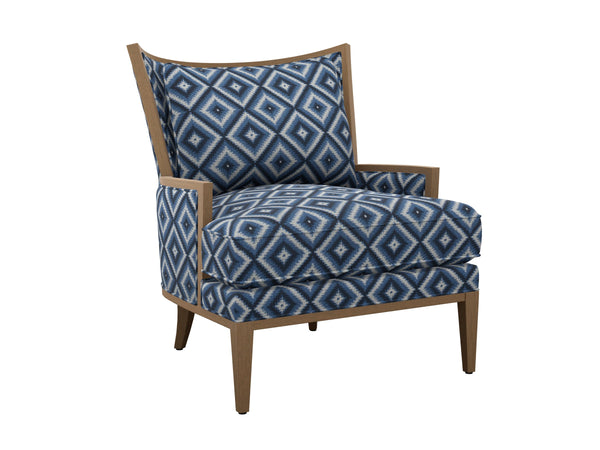 Lexington Atwood Upholstered Accent Chair with Ultra Down Cushions for Refined Elegant Living Spaces Blue/Aqua 5340-11-70