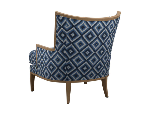 Lexington Atwood Upholstered Accent Chair with Ultra Down Cushions for Refined Elegant Living Spaces Blue/Aqua 5340-11-70