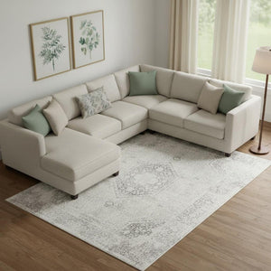 I Need to Create a Common Title That Avoids Mentioning Specific Sizes (5x7, 8x10) but Captures the Key Features: Gray Medallion, Washable, Non-slip, Indoor Area Rug.