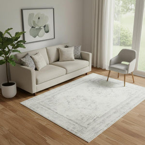 I Need to Create a Common Title That Avoids Mentioning Specific Sizes (5x7, 8x10) but Captures the Key Features: Gray Medallion, Washable, Non-slip, Indoor Area Rug.