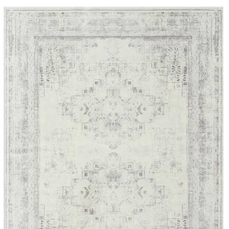 HomeRoots I Need to Create a Common Title That Avoids Mentioning Specific Sizes (5x7, 8x10) but Captures the Key Features: Gray Medallion, Washable, Non-slip, Indoor Area Rug. 5' X 7' 534025