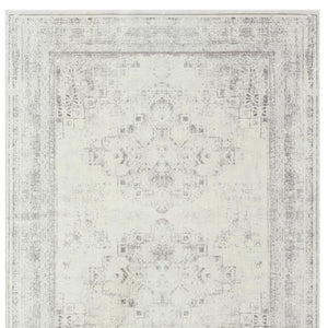 I Need to Create a Common Title That Avoids Mentioning Specific Sizes (5x7, 8x10) but Captures the Key Features: Gray Medallion, Washable, Non-slip, Indoor Area Rug.