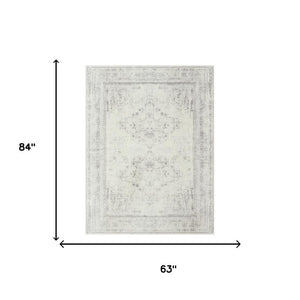 I Need to Create a Common Title That Avoids Mentioning Specific Sizes (5x7, 8x10) but Captures the Key Features: Gray Medallion, Washable, Non-slip, Indoor Area Rug.
