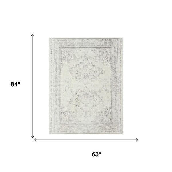 I Need to Create a Common Title That Avoids Mentioning Specific Sizes (5x7, 8x10) but Captures the Key Features: Gray Medallion, Washable, Non-slip, Indoor Area Rug.