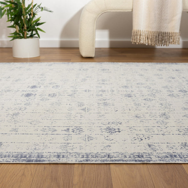 HomeRoots 5' X 7' Gray Abstract Washable Non-Skid Area Rug - Stylish, Durable, and Perfect for High-Traffic Homes 534029