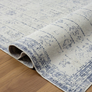 HomeRoots 5' X 7' Gray Abstract Washable Non-Skid Area Rug - Stylish, Durable, and Perfect for High-Traffic Homes 534029