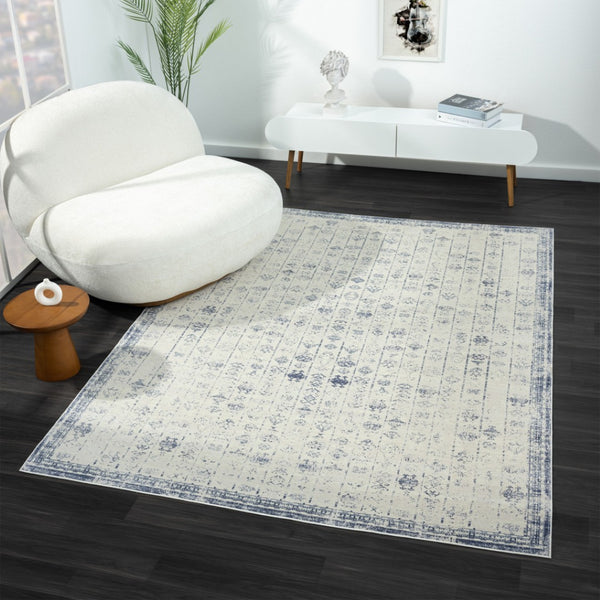 HomeRoots 5' X 7' Gray Abstract Washable Non-Skid Area Rug - Stylish, Durable, and Perfect for High-Traffic Homes 534029