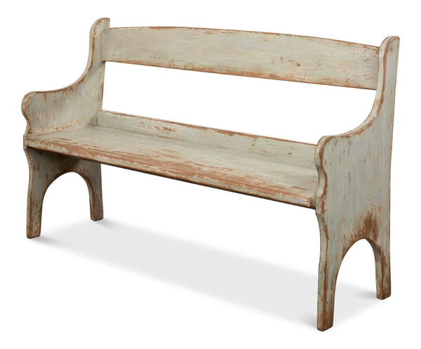Sarreid Arlo Bench Sage - Stylish Reclaimed Pine Seating With Elegant Sage Finish For Any Home Decor Green  53403-4