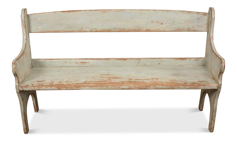 Sarreid Arlo Bench Sage - Stylish Reclaimed Pine Seating With Elegant Sage Finish For Any Home Decor Green  53403-4