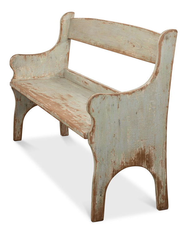 Sarreid Arlo Bench Sage - Stylish Reclaimed Pine Seating With Elegant Sage Finish For Any Home Decor Green  53403-4