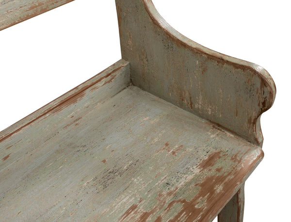 Sarreid Arlo Bench Sage - Stylish Reclaimed Pine Seating With Elegant Sage Finish For Any Home Decor Green  53403-4