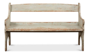 Sarreid Arlo Bench Sage - Stylish Reclaimed Pine Seating With Elegant Sage Finish For Any Home Decor Green  53403-4
